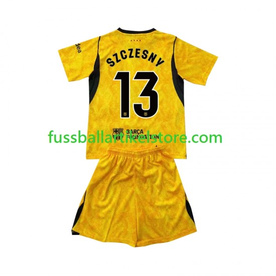 FC Barcelona Viertesausrüstung Torwart Wojciech Szczesny 13 2026-2027 Kinder Set(Trikot und Hose) S/S