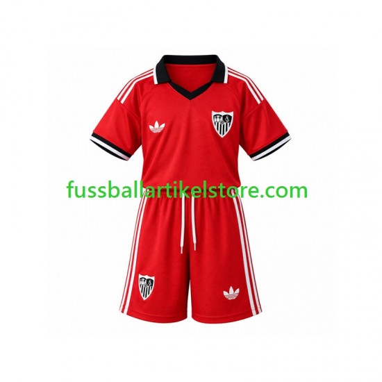 FC Sevilla Heimausrüstung Retro 2026-2027 Kinder Set(Trikot und Hose) S/S