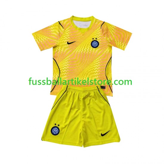 Inter Mailand Heimausrüstung Torwart 2026-2027 Kinder Set(Trikot und Hose) S/S