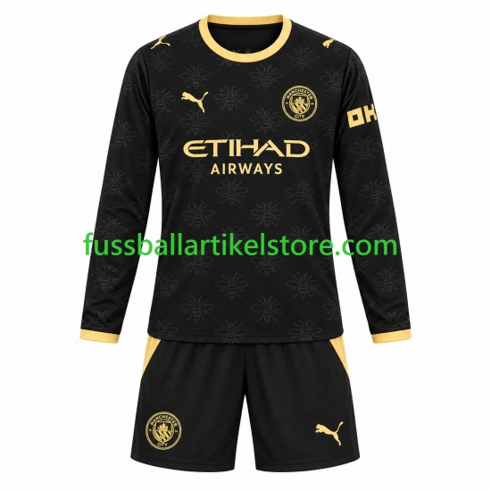 Manchester City Auswärtsausrüstung 2026-2027 Kinder Set(Trikot und Hose) L/S