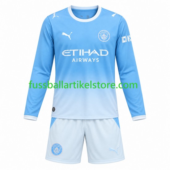 Manchester City Heimausrüstung 2026-2027 Kinder Set(Trikot und Hose) L/S