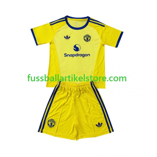 Manchester United Ausweichausrüstung Torwart 2026-2027 Kinder Set(Trikot und Hose) S/S