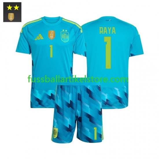 Spanien Heimausrüstung Torwart David Raya 1 2026-2027 Kinder Set(Trikot und Hose) S/S