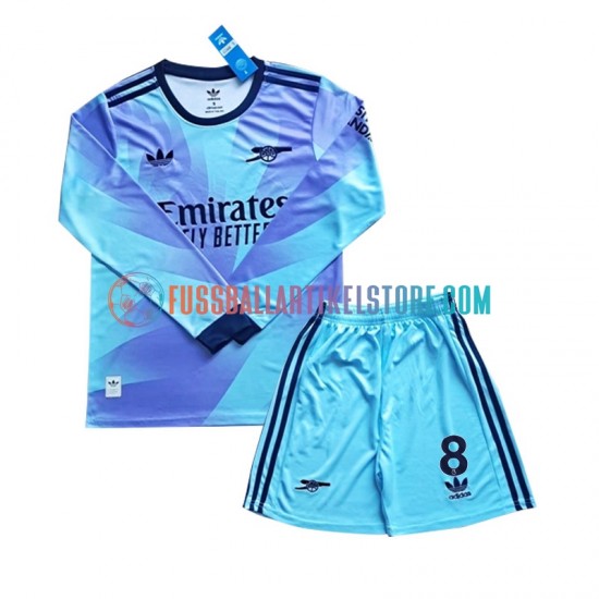 Arsenal Ausweichausrüstung Odegaard 8 2024-2025 Kinder Set(Trikot und Hose) L/S