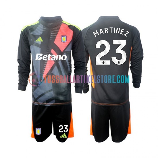 Aston Villa Auswärtsausrüstung Torwart Emiliano Martinez 23 2024-2025 Kinder Set(Trikot und Hose) L/S