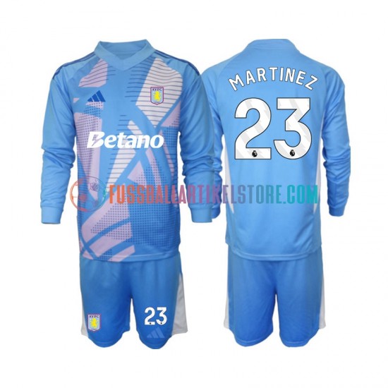 Aston Villa Ausweichausrüstung Torwart Emiliano Martinez 23 2024-2025 Kinder Set(Trikot und Hose) L/S