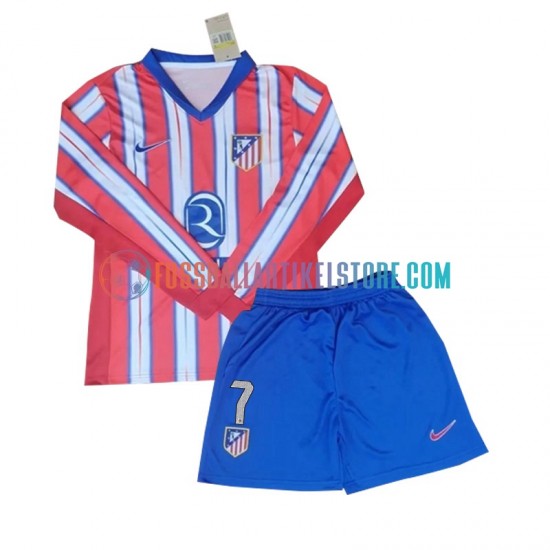 Atlético Madrid Heimausrüstung Antoine Griezmann 7 2024-2025 Kinder Set(Trikot und Hose) L/S