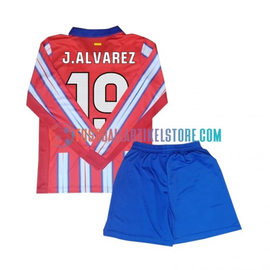 Atlético Madrid Heimausrüstung Julian Alvarez 19 2024-2025 Kinder Set(Trikot und Hose) L/S