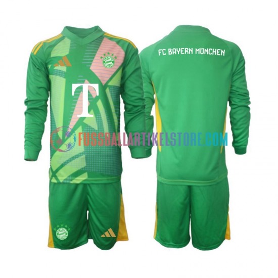 FC Bayern München Viertesausrüstung Torwart 2024-2025 Kinder Set(Trikot und Hose) L/S