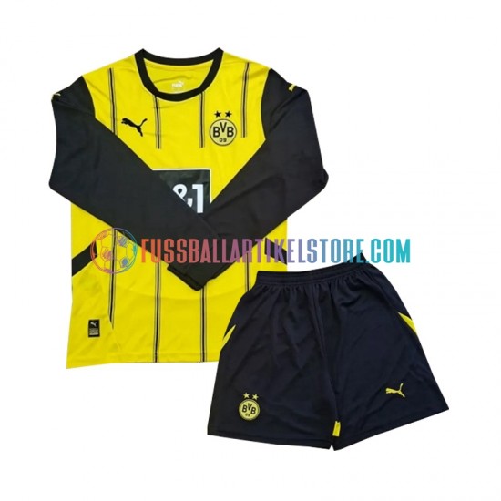 Borussia Dortmund Heimausrüstung 2024-2025 Kinder Set(Trikot und Hose) L/S