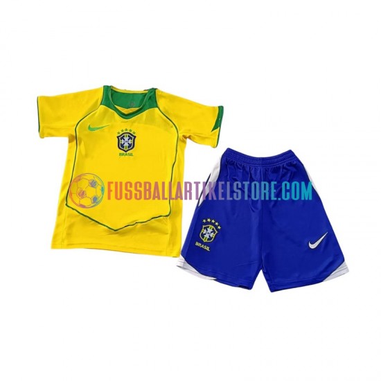 Brasilien Heimausrüstung Retro 2004 Kinder Set(Trikot und Hose) S/S