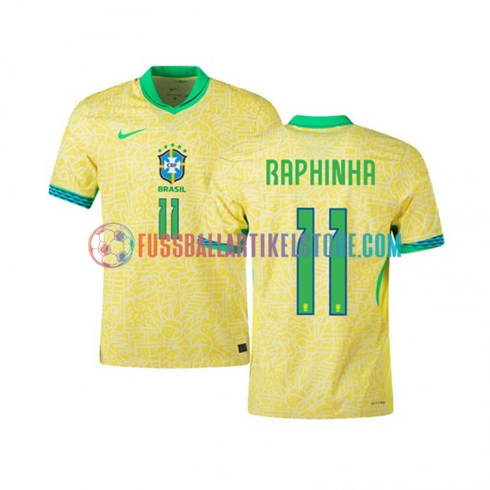 Brasilien Heimausrüstung RAPHINHA 11 2024 Herren Trikot S/S