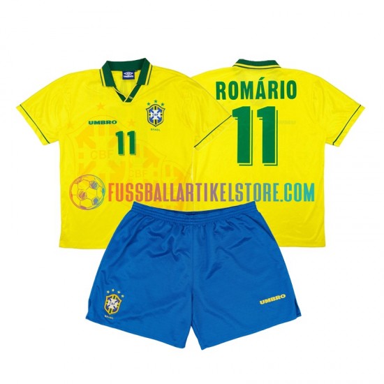 Brasilien Heimausrüstung Romario 11 Retro 1994 Kinder Set(Trikot und Hose) S/S