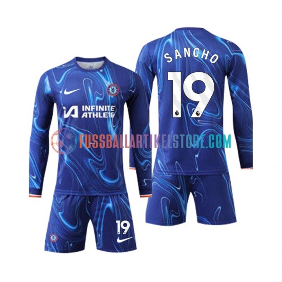 Chelsea Heimausrüstung Sancho 19 2024-2025 Kinder Set(Trikot und Hose) L/S