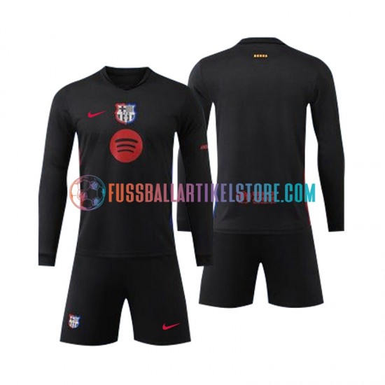 FC Barcelona Auswärtsausrüstung 2024-2025 Kinder Set(Trikot und Hose) L/S