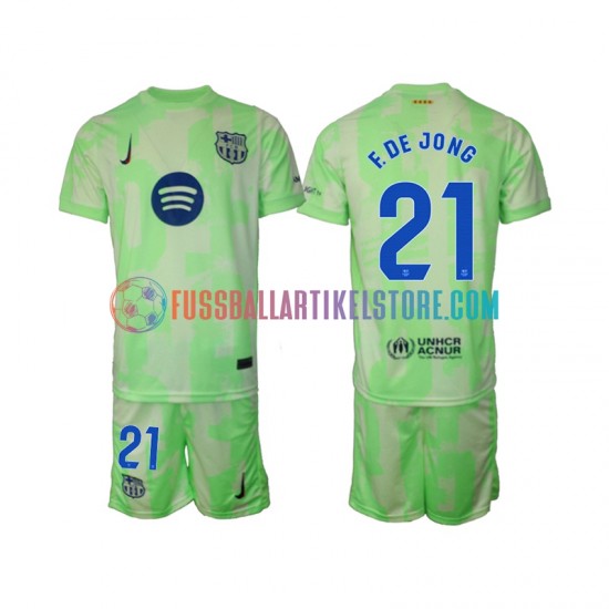 FC Barcelona Ausweichausrüstung F DE JONG 21 2024-2025 Kinder Set(Trikot und Hose) S/S