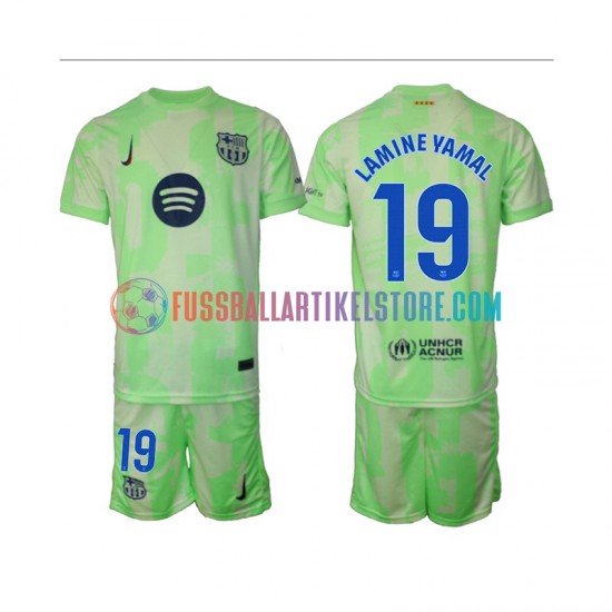 FC Barcelona Ausweichausrüstung Lamine Yamal 19 2024-2025 Kinder Set(Trikot und Hose) S/S