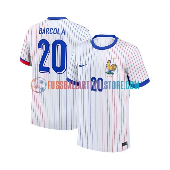 Frankreich Auswärtsausrüstung Bradley Barcola 20 2024 Herren Trikot S/S