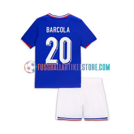 Frankreich Heimausrüstung Bradley Barcola 20 2024 Kinder Set(Trikot und Hose) S/S