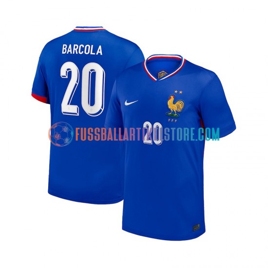 Frankreich Heimausrüstung Bradley Barcola 20 2024 Herren Trikot S/S