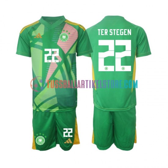 Deutschland Ausweichausrüstung Torwart Ter Stegen 22 2024-2025 Kinder Set(Trikot und Hose) S/S