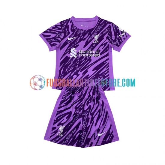 Liverpool Ausweichausrüstung Torwart 2024-2025 Kinder Set(Trikot und Hose) S/S