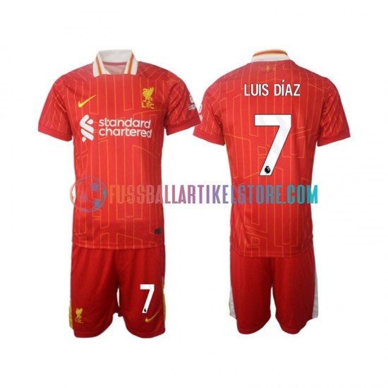 Liverpool Heimausrüstung Luis Diaz 7 2024-2025 Kinder Set(Trikot und Hose) S/S