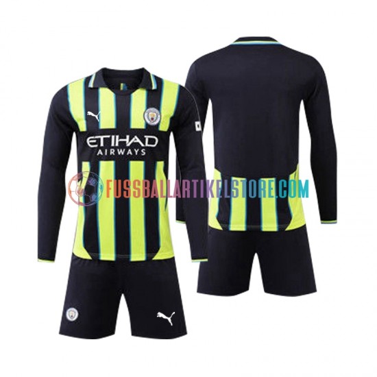 Manchester City Auswärtsausrüstung 2024-2025 Kinder Set(Trikot und Hose) L/S