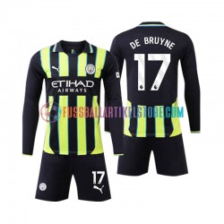 Manchester City Auswärtsausrüstung Kevin De Bruyne 17 2024-2025 Kinder Set(Trikot und Hose) L/S