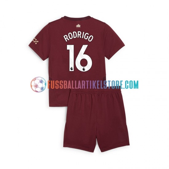 Manchester City Ausweichausrüstung RODRIGO 16 2024-2025 Kinder Set(Trikot und Hose) S/S