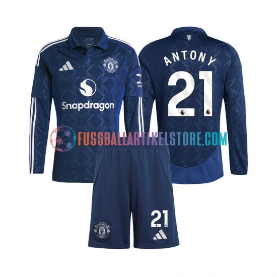 Manchester United Heimausrüstung Antony 21 2024-2025 Kinder Set(Trikot und Hose) L/S