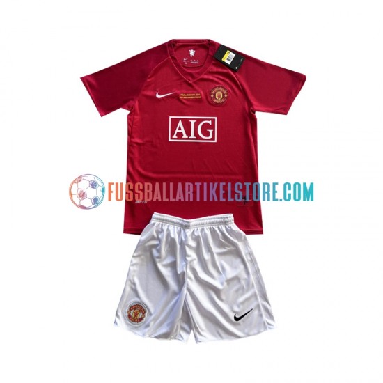 Manchester United Heimausrüstung Champion League 2007 Kinder Set(Trikot und Hose) S/S