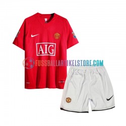 Manchester United Heimausrüstung Retro 2007 Kinder Set(Trikot und Hose) S/S