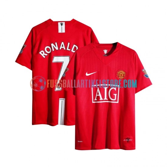 Manchester United Heimausrüstung Cristiano Ronaldo 7 Champion League Retro 2007 Herren Trikot S/S