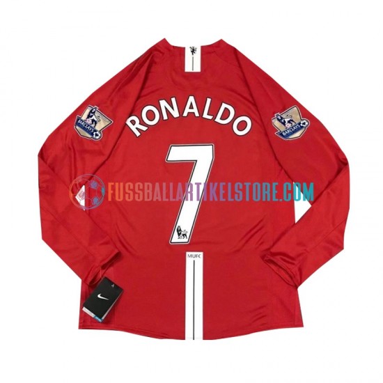 Manchester United Heimausrüstung Cristiano Ronaldo 7 Retro 2007 Herren Trikot L/S