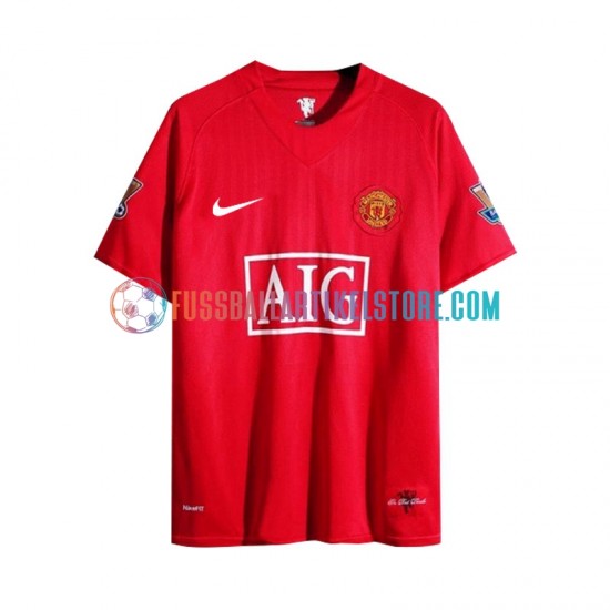 Manchester United Heimausrüstung Retro 2007 Herren Trikot L/S