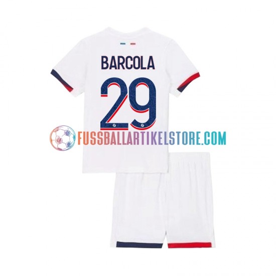 Paris Saint-Germain Auswärtsausrüstung Bradley Barcola 29 2024-2025 Kinder Set(Trikot und Hose) S/S