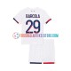 Paris Saint-Germain Auswärtsausrüstung Bradley Barcola 29 2024-2025 Kinder Set(Trikot und Hose) S/S