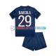 Paris Saint-Germain Heimausrüstung Bradley Barcola 29 2024-2025 Kinder Set(Trikot und Hose) S/S