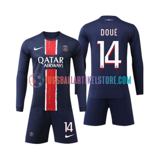 Paris Saint-Germain Heimausrüstung D Doue 14 2024-2025 Kinder Set(Trikot und Hose) L/S