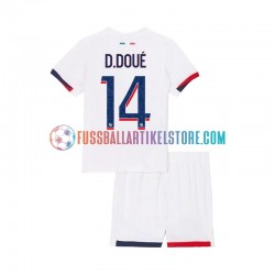 Paris Saint-Germain Auswärtsausrüstung Desire Doue 14 2024-2025 Kinder Set(Trikot und Hose) S/S