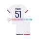 Paris Saint-Germain Auswärtsausrüstung Willian Pacho 51 2024-2025 Kinder Set(Trikot und Hose) S/S