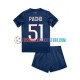 Paris Saint-Germain Heimausrüstung Willian Pacho 51 2024-2025 Kinder Set(Trikot und Hose) S/S