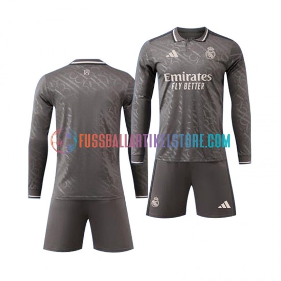 Real Madrid Ausweichausrüstung 2024-2025 Kinder Set(Trikot und Hose) L/S