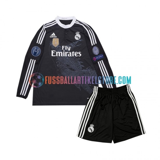 Real Madrid Ausweichausrüstung Retro 2014 Kinder Set(Trikot und Hose) L/S