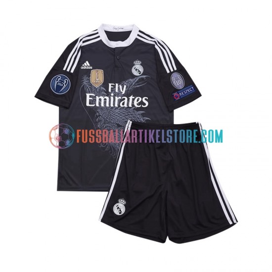 Real Madrid Ausweichausrüstung Retro 2014 Kinder Set(Trikot und Hose) S/S