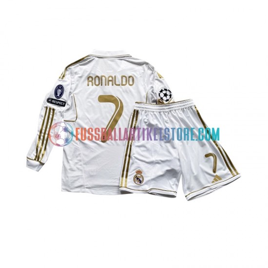 Real Madrid Heimausrüstung Cristiano Ronaldo 7 2011 Kinder Set(Trikot und Hose) L/S