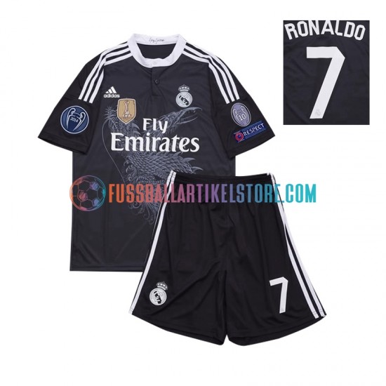 Real Madrid Ausweichausrüstung Cristiano Ronaldo 7 Retro 2014 Kinder Set(Trikot und Hose) S/S