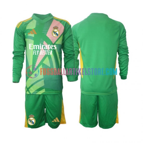 Real Madrid Ausweichausrüstung Torwart 2024-2025 Kinder Set(Trikot und Hose) L/S