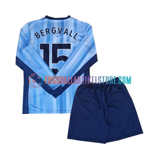 Tottenham Hotspur Auswärtsausrüstung Bergvall 15 2024-2025 Kinder Set(Trikot und Hose) L/S